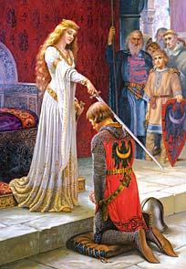 Puzzle Castorland 1500 "The Accolade", Edmund Blair Leighton --- - Pret | Preturi Puzzle Castorland 1500 "The Accolade", Edmund Blair Leighton ---