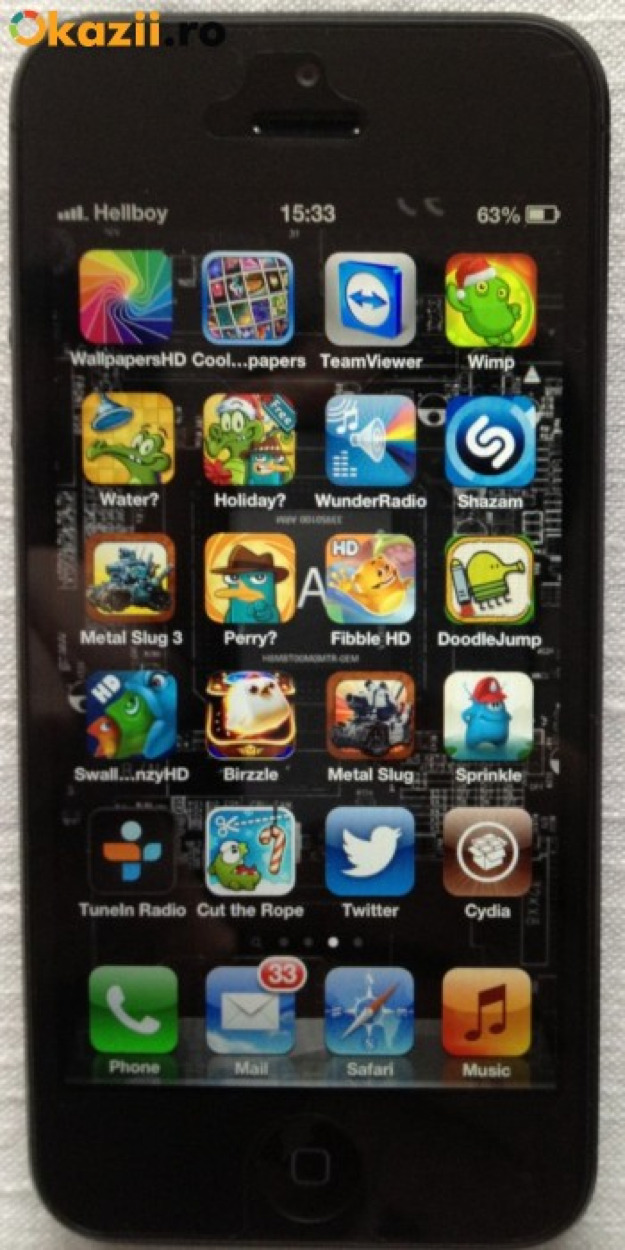Vand Iphone 5 32GB Black decodat cu Gevey in stare impecabila - Pret | Preturi Vand Iphone 5 32GB Black decodat cu Gevey in stare impecabila