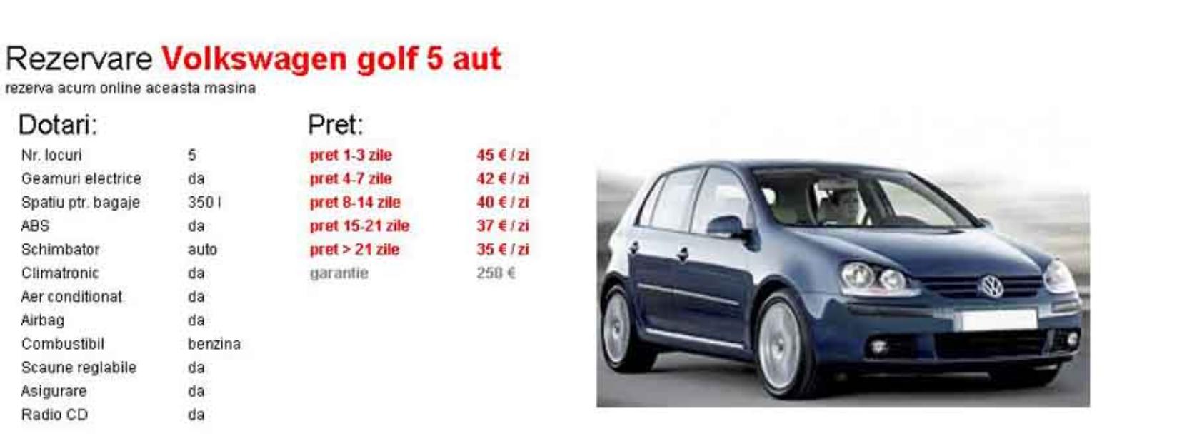 Rent a car Otopeni - Pret | Preturi Rent a car Otopeni