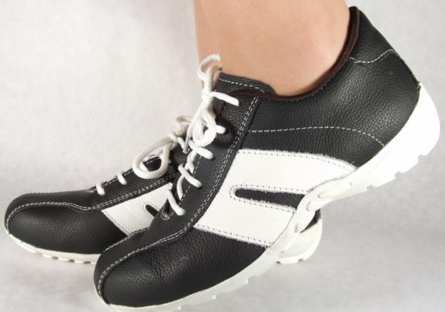 Pantofi sport negrii unisex din piele (cod SPS1) - Pret | Preturi Pantofi sport negrii unisex din piele (cod SPS1)