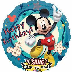 Balon muzical rotund din folie metalizata MICKEY MOUSE BIRTHDAY 71cm - Pret | Preturi Balon muzical rotund din folie metalizata MICKEY MOUSE BIRTHDAY 71cm