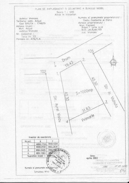 PROPIETAR VAND 1000 mp ADJUD - Pret | Preturi PROPIETAR VAND 1000 mp ADJUD