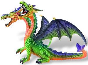 Bullyland - Figurina Dragon verde cu 2 capete - Pret | Preturi Bullyland - Figurina Dragon verde cu 2 capete