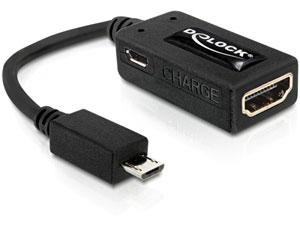 Adaptor MHL T la HDMI 1.4 M + USB micro-B M, Delock 65314 - Pret | Preturi Adaptor MHL T la HDMI 1.4 M + USB micro-B M, Delock 65314