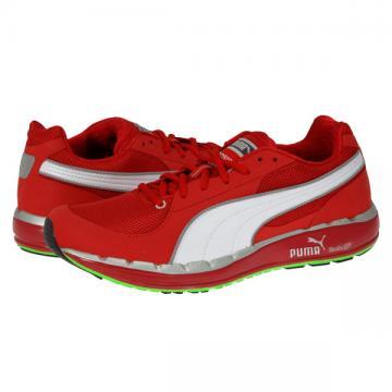 Pantofi sport barbati Puma Faas 500 red-silver-fluo green - Pret | Preturi Pantofi sport barbati Puma Faas 500 red-silver-fluo green