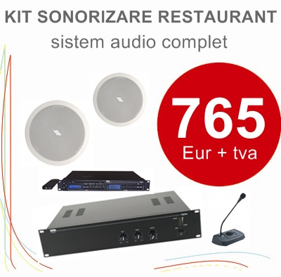 Kit complet sonorizare restaurant - Pret | Preturi Kit complet sonorizare restaurant