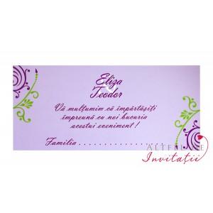 Place-card plic de bani M026 Univers Lila - Pret | Preturi Place-card plic de bani M026 Univers Lila