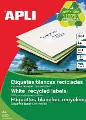 Etichete autoadezive Apli, din hartie reciclata, A4, ink/laser/copy, 70 x 37 mm, 2400 bucati, 100 coli/top - Pret | Preturi Etichete autoadezive Apli, din hartie reciclata, A4, ink/laser/copy, 70 x 37 mm, 2400 bucati, 100 coli/top