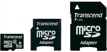 MicroSDHC Card 8GB, class 6, adaptoare SD si miniSD, TS8GUSDHC6-2, Transcend - Pret | Preturi MicroSDHC Card 8GB, class 6, adaptoare SD si miniSD, TS8GUSDHC6-2, Transcend