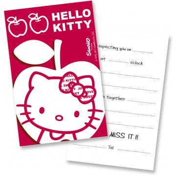 Invitatii party Hello Kitty Apple - Pret | Preturi Invitatii party Hello Kitty Apple
