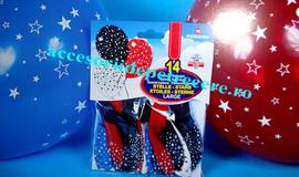 14 Baloane latex colorate 32cm imprimate model STELE STARS - Pret | Preturi 14 Baloane latex colorate 32cm imprimate model STELE STARS