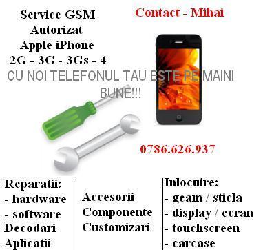 Service GSM Apple iPhone - 0786.626.937- MIHAI -Oferim Service PROFESIONAL pentru telefoan - Pret | Preturi Service GSM Apple iPhone - 0786.626.937- MIHAI -Oferim Service PROFESIONAL pentru telefoan