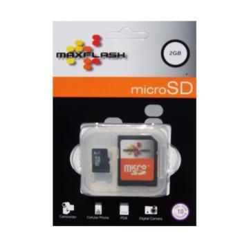 Card TransFlash MicroSD 2GB MAXFLASH cu adaptor SD - Pret | Preturi Card TransFlash MicroSD 2GB MAXFLASH cu adaptor SD