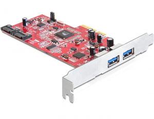Placa PCI Express 2 X USB 3.0 - 2 X SATA III, Delock 89299 - Pret | Preturi Placa PCI Express 2 X USB 3.0 - 2 X SATA III, Delock 89299