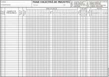 Foaie colectiva de prezenta, A4, 100 file - Pret | Preturi Foaie colectiva de prezenta, A4, 100 file