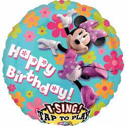 Balon muzical rotund din folie metalizata MINNIE MOUSE BIRTHDAY 71cm - Pret | Preturi Balon muzical rotund din folie metalizata MINNIE MOUSE BIRTHDAY 71cm