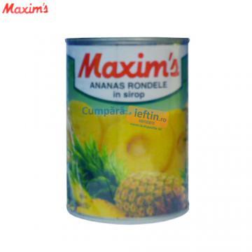 Ananas felii Maxim`s 565 gr - Pret | Preturi Ananas felii Maxim`s 565 gr