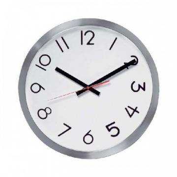 Ceas de perete, D-44.5 cm, cifre arabe, UNILUX Maxi - gri metalizat - Pret | Preturi Ceas de perete, D-44.5 cm, cifre arabe, UNILUX Maxi - gri metalizat