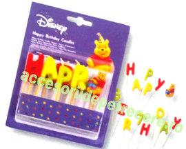 Lumanari litere HAPPY BIRTHDAY Winnie the Pooh - Pret | Preturi Lumanari litere HAPPY BIRTHDAY Winnie the Pooh