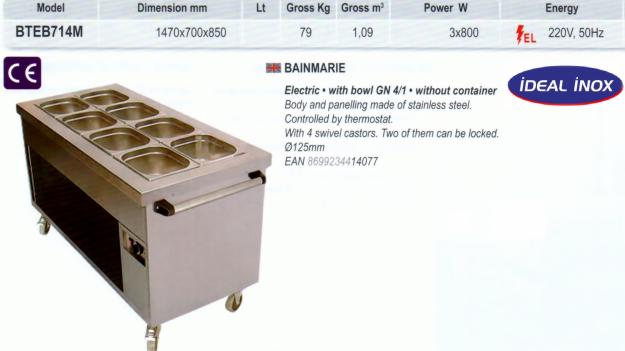 Bain Marie cu spatiu depozitare- CLR.120.BTEB 714M - Pret | Preturi Bain Marie cu spatiu depozitare- CLR.120.BTEB 714M