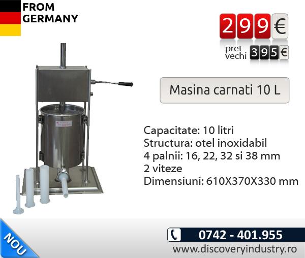 Masina de umplut carnati 10 litri - Pret | Preturi Masina de umplut carnati 10 litri