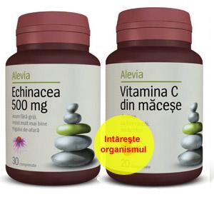 Alevia Echinacea 500mg *30cpr + Vitamina C Macese *20cpr - Pret | Preturi Alevia Echinacea 500mg *30cpr + Vitamina C Macese *20cpr