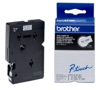 BROTHER Banda laminata TC291 pentru P-touch 9mm/7.7m negru/alb - Pret | Preturi BROTHER Banda laminata TC291 pentru P-touch 9mm/7.7m negru/alb