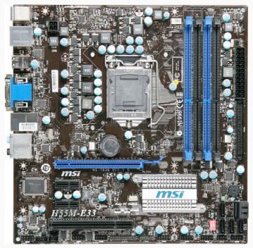 Placa de baza MSI H55M-E33 socket LGA1156 - Pret | Preturi Placa de baza MSI H55M-E33 socket LGA1156