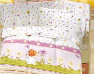 Set lenjerie de pat pentru bebelusi Altinbasak Little dog lila - Pret | Preturi Set lenjerie de pat pentru bebelusi Altinbasak Little dog lila