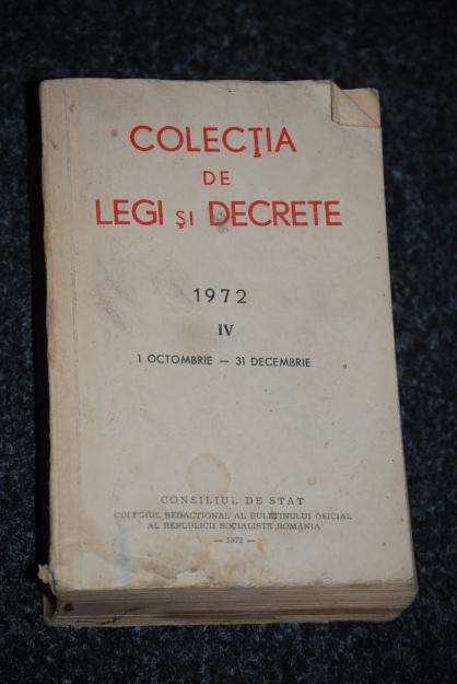 COLECTIA DE LEGI SI DECRETE - Pret | Preturi COLECTIA DE LEGI SI DECRETE