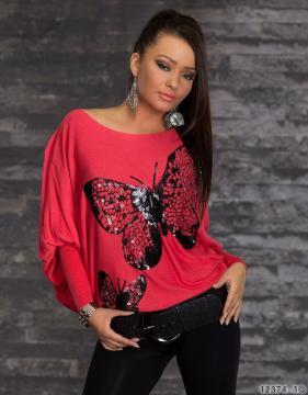 Bluza Madame Butterfly Coral - Pret | Preturi Bluza Madame Butterfly Coral