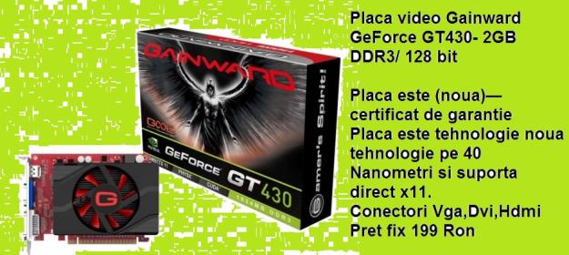 Placa video Gainward GeForce GT430- 2GB DDR3/ 128 bit--199 Ron - Pret | Preturi Placa video Gainward GeForce GT430- 2GB DDR3/ 128 bit--199 Ron
