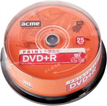 DVD+R printabil Acme 16x, 4.7GB, 120 min, 25 buc/cake - Pret | Preturi DVD+R printabil Acme 16x, 4.7GB, 120 min, 25 buc/cake