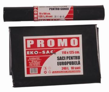 Saci euro pubela, 70 x 108 cm, 120 l, 10 bucati/rola - Pret | Preturi Saci euro pubela, 70 x 108 cm, 120 l, 10 bucati/rola