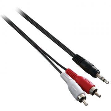 Cablu audio stereo 3.5" jack - 2x RCA, tata-tata, 1.5m, negru V7 (V7E235MM-1.5M-BK) - Pret | Preturi Cablu audio stereo 3.5" jack - 2x RCA, tata-tata, 1.5m, negru V7 (V7E235MM-1.5M-BK)