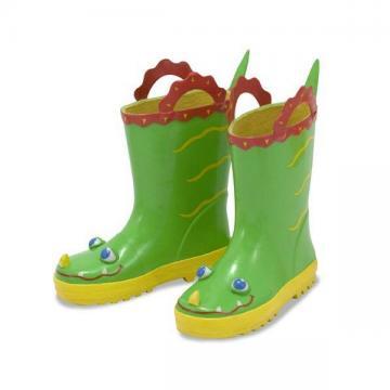 Melissa &amp; Doug - Cizme de ploaie pentru copii Augie Alligator, marime 29-31 - Pret | Preturi Melissa &amp; Doug - Cizme de ploaie pentru copii Augie Alligator, marime 29-31