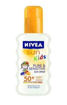 Nivea Sun Spray de Protectie Solara pt Copii Pure and Sensitive SPF50 200ml - Pret | Preturi Nivea Sun Spray de Protectie Solara pt Copii Pure and Sensitive SPF50 200ml