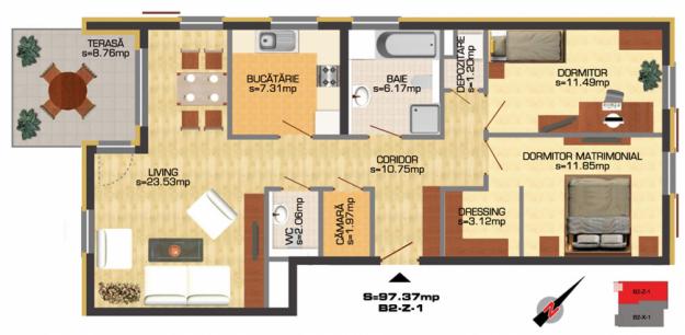 Inchiriez apartament NOU, 3 camere in complex Residenz, Chitila - Pret | Preturi Inchiriez apartament NOU, 3 camere in complex Residenz, Chitila