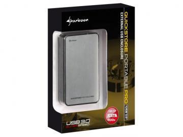 Carcasa HDD 2.5" SATA Quickstore Portable Pro, buton backup, USB 3.0, argintiu, 4044951011483, Sharkoon - Pret | Preturi Carcasa HDD 2.5" SATA Quickstore Portable Pro, buton backup, USB 3.0, argintiu, 4044951011483, Sharkoon