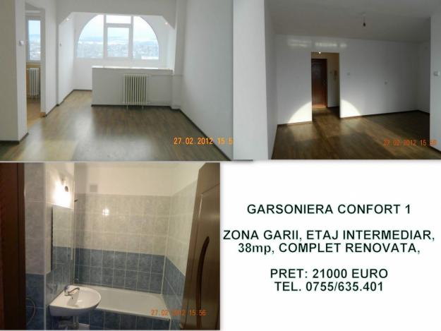 BACAU, VAND GARSONIERA CONFORT 1 SPORIT, ZONA GARII, MODERN RENOVATA, - Pret | Preturi BACAU, VAND GARSONIERA CONFORT 1 SPORIT, ZONA GARII, MODERN RENOVATA,