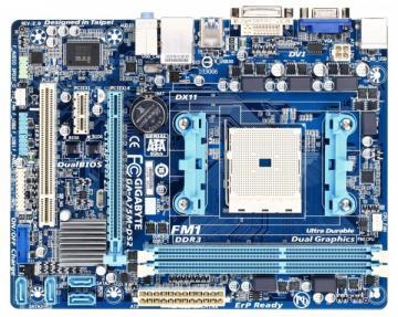 Placa de baza Gigabyte GA-A75M-DS2 AMD A75, Skt.1155, mATX - Pret | Preturi Placa de baza Gigabyte GA-A75M-DS2 AMD A75, Skt.1155, mATX