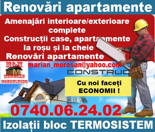 Constructii, renovari case, apartamente ieftin - Pret | Preturi Constructii, renovari case, apartamente ieftin