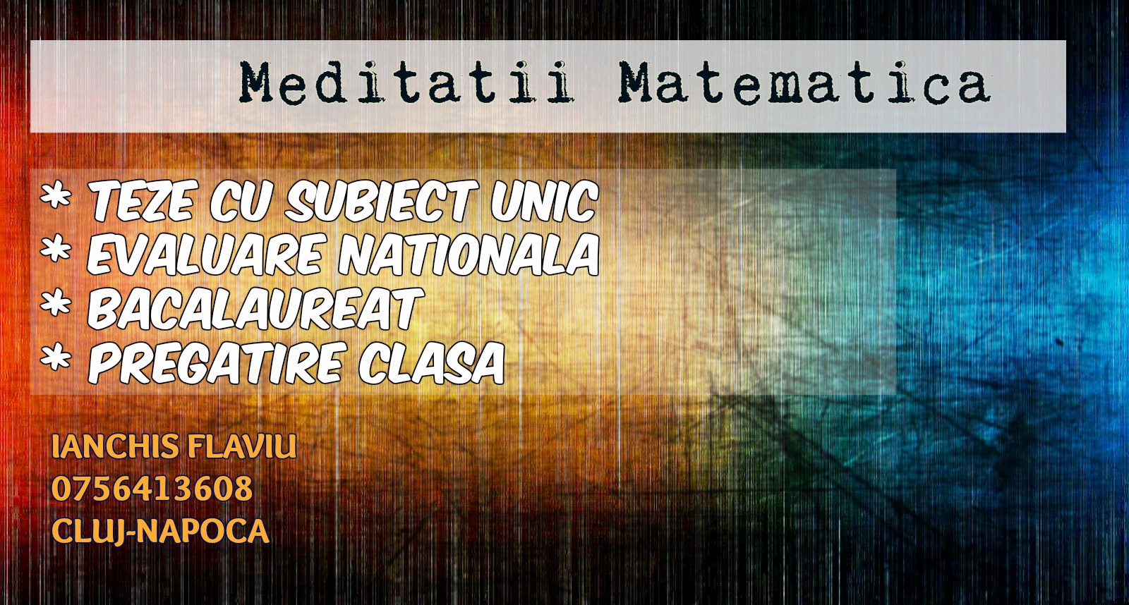 Meditatii matematica - Pret | Preturi Meditatii matematica