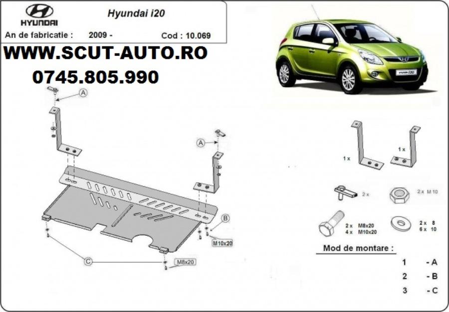 Scut metalic auto Hyundai i20 - Pret | Preturi Scut metalic auto Hyundai i20