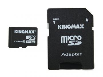 Card Memorie Kingmax 4GB Micro SecureDigital HC, class 4, cu adaptor, KX-4MSD4-AD - Pret | Preturi Card Memorie Kingmax 4GB Micro SecureDigital HC, class 4, cu adaptor, KX-4MSD4-AD