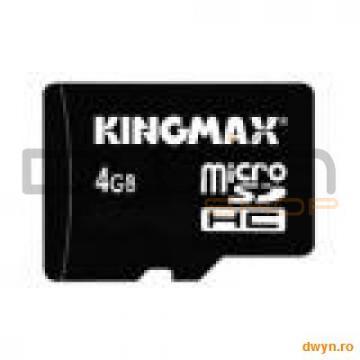 Kingmax Memorie 4GB Micro SecureDigital HC, class 4, cu adaptor - Pret | Preturi Kingmax Memorie 4GB Micro SecureDigital HC, class 4, cu adaptor