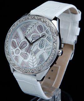 Ceas Guess Floral Crystal White Leather U10039L3 - Pret | Preturi Ceas Guess Floral Crystal White Leather U10039L3