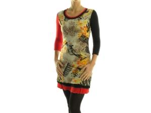 Rochie MY DESIGN PARIS femei - 840_r_imp_orange - Pret | Preturi Rochie MY DESIGN PARIS femei - 840_r_imp_orange