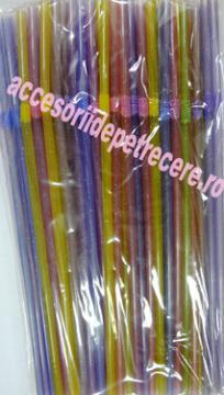 Set 100 Paie flexibile GLITTER - Pret | Preturi Set 100 Paie flexibile GLITTER