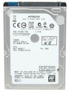 HDD 750GB SATA2, 7200rpm, 16MB, 2.5", Travelstar 7K750 Hitachi - Pret | Preturi HDD 750GB SATA2, 7200rpm, 16MB, 2.5", Travelstar 7K750 Hitachi